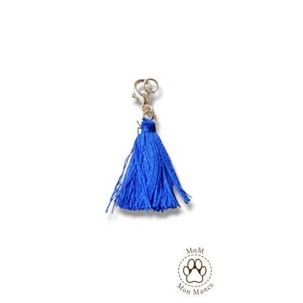 Királykék rojt charm 
