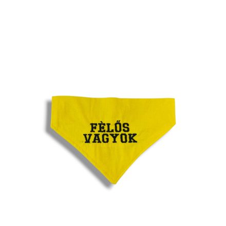 "Félős vagyok" figyelemfelhívó sárga kendő